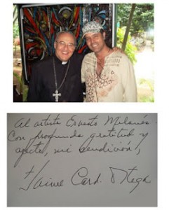 Le cardinal Ortega et Ernesto Milanes