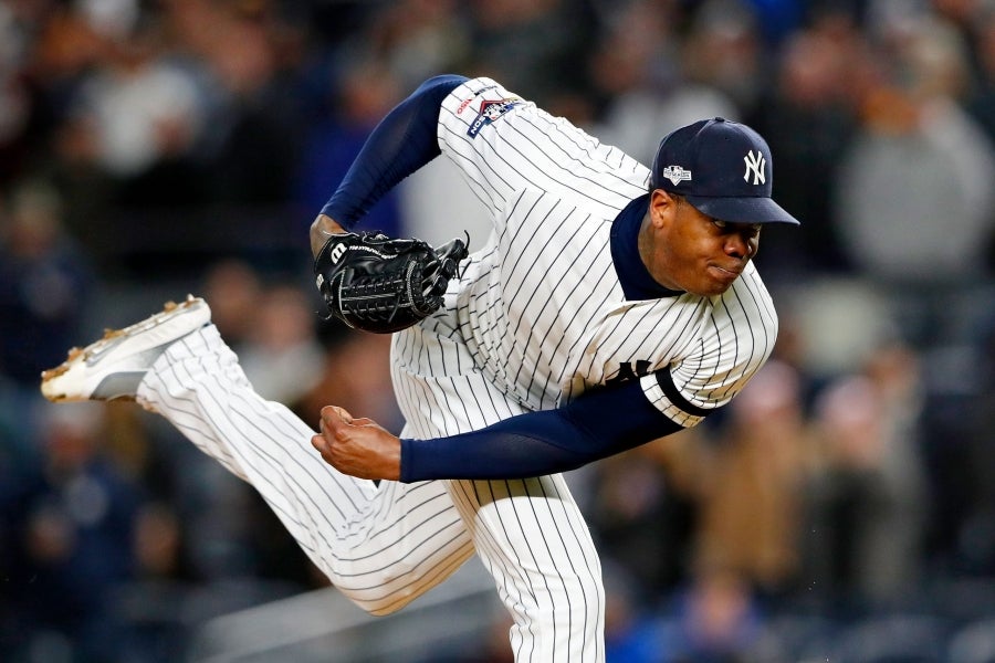 Aroldis Chapman new york yankees  béisbol grandes ligas mlb peloteros cubanos